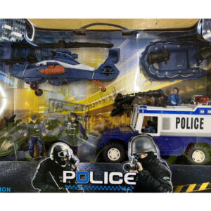 rendőrségi jármű és figura készlet