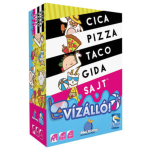 vízálló cica, pizza, taco, gida, sajt társasjáték
