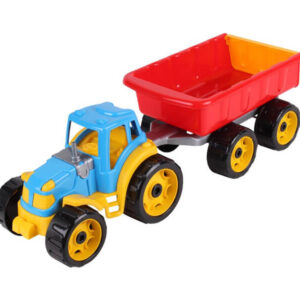 műanyag traktor utánfutóval 53 cm