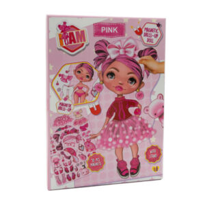 mágneses öltöztetőbaba pink
