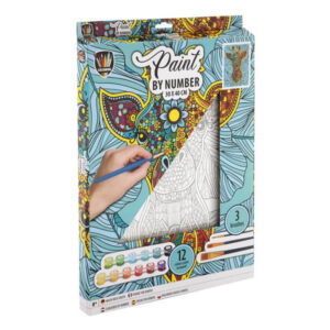 fess számok szerint, 30x40 cm, zsiráf, 12 festékkel