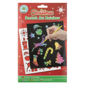 karácsonyi szivárványképkarcoló a5 4 lap /cs