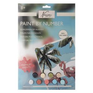 fess számok szerint, 33, 5x23, 8 cm, flamingó