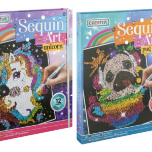 flitteres képkészítő, 20x25 cm, 12 színű flitter, 2 féle