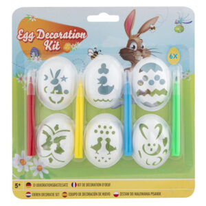 húsvéti tojásfestő, 6 db sablon, 4 db toll