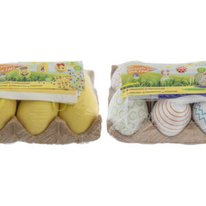 húsvéti tojásdíszítő szett, 6 tojás, matricák, 2 féle