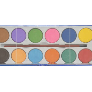 vízfesték, 12 db + ecset