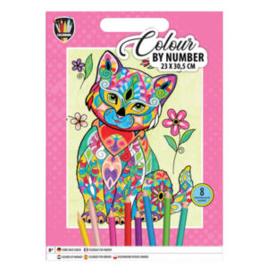 színezz számok szerint, 23x30, 5 cm, 8 ceruzával, 3 féle