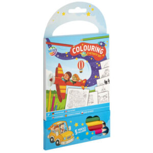 kifestő és foglalkoztazó szett 5 ceruzával, 2 féle