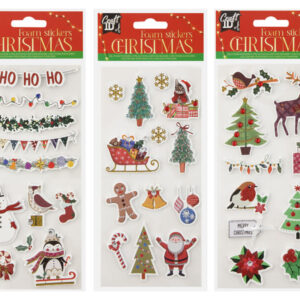 karácsonyi szivacsmatricák, 3 féle