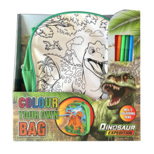 dínós kifesthető táska 5 filctollal