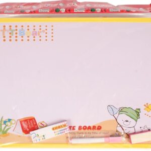 mágneses kétoldalas rajztábla sárga, közepes