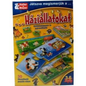 játszva megismerjük a háziállatokat 30 darabos puzzle