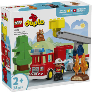 lego duplo town 10473 tűzoltóautó tömlővel és tűzoltóval