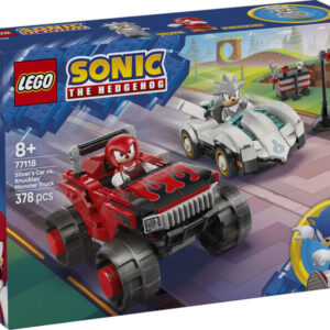 lego sonic 77118 silver autója knuckles monster truckja ellen