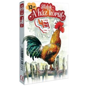 Állatok a ház körül 4 az 1 ben kártyajáték