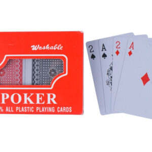 römi kártya plasztik, 2 pakli