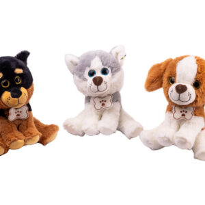 Ülő kutyus plüss csonttal