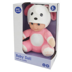 zenélő, világító altató nyuszi baba, 25 cm