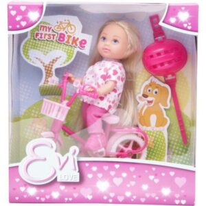 simba: Évi love baba biciklivel 12 cm, többféle