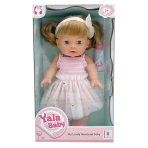 lány baba cumisüveggel 30cm