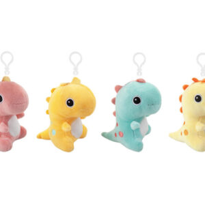 plüss dínós kulcstartó, 12 cm, 4 féle