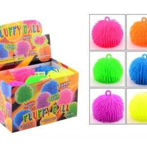 szőrös gumilabda 14 cm, többféle