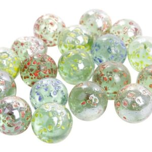 csillámos üveggolyó 50 darabos készlet 16 mm