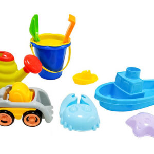 homokozókészlet hálós táskában 9 db