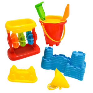 homokozókészlet hálós táskában 7 db