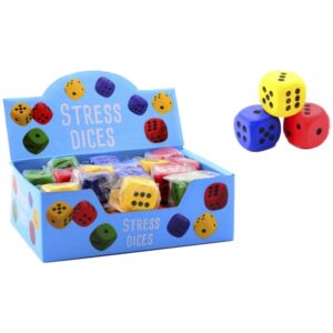 stresszoldó puha dobókocka 4 cm, többféle