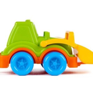 műanyag markolós traktor zöld, 13 cm