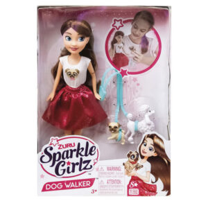 sparlke girlz kutyasétáltató baba 2 kutyussal (30 cm baba)