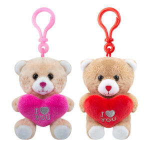 szivecskés maci kulcstartó, 10 cm