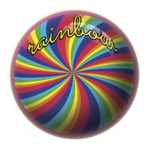 labda 23 cm forgó szivárvány