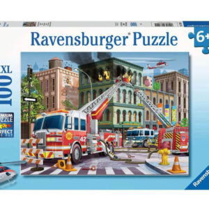 ravensburger puzzle 100 db tűzoltóautó