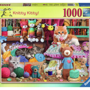 ravensburger puzzle 1000 db kötögetés cicákkal