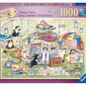 puzzle 1000 db bolondos macskák