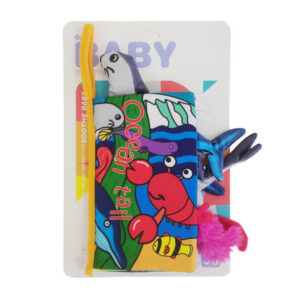 textil mesekönyv állatokkal