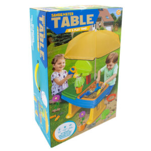 kerti homokozóasztalka napernyővel, 15 részes