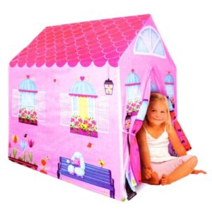 rózsaszín házikó játszósátor