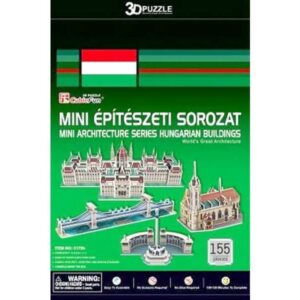 magyarországi épületek 155 darabor mini 3d puzzle többféle