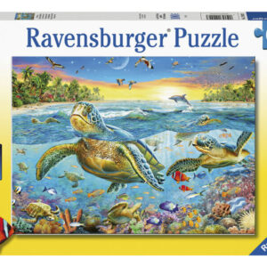 ravensburger: puzzle 100 db teknősök találkozója