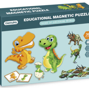 2in1 mágneses puzzle dínók, 95 db