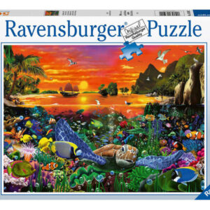 ravensburger puzzle 500 db teknős a korallzátonyon