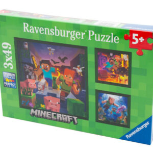 ravensburger puzzle 3x49 db minecraft biomák