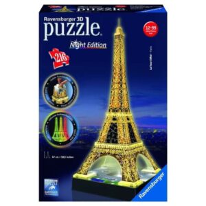 ravensburger: eiffel torony 216 darabos 3d puzzle fénnyel